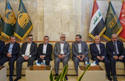 الأمين العام للعتبة العلوية يقدم التهاني والتبريكات للأمين العام الجديد للعتبة الكاظمية 