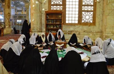 استاذات مؤسسة ريحانة المصطفى في ضيافة القسم النسوي في العتبة العلوية المقدسة