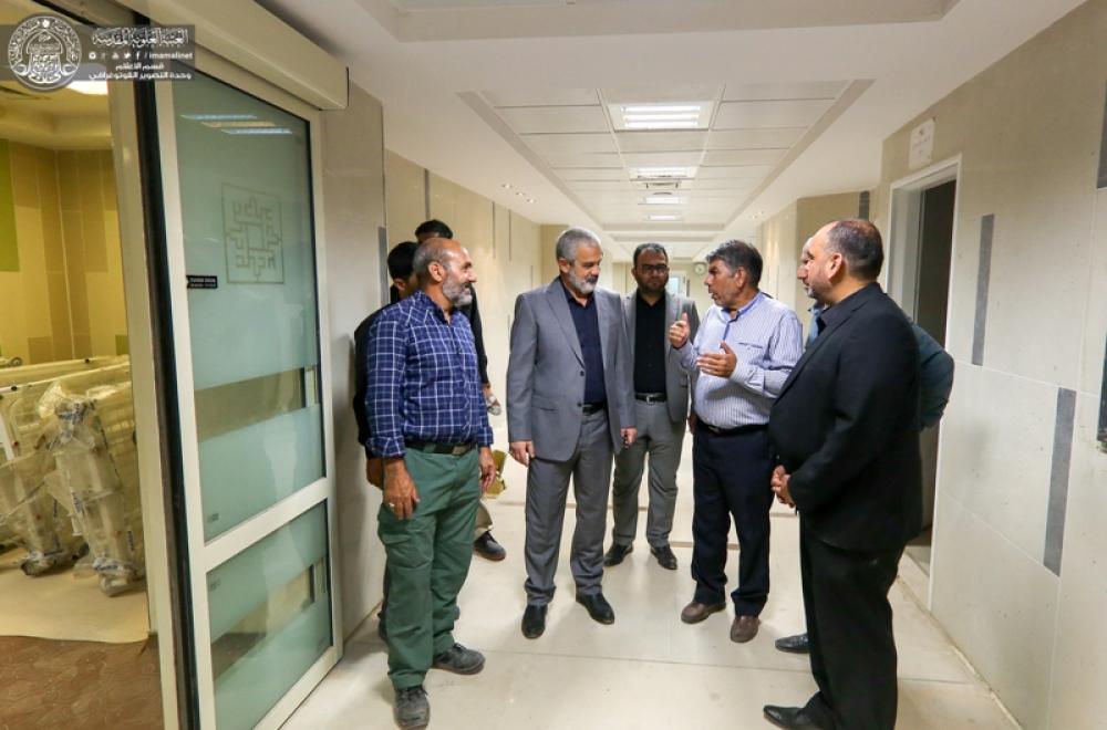 الأمين العام للعتبة العلوية يتفقد مراحل الإنجاز الحاصلة في مستشفى الإمام علي ( ع )  