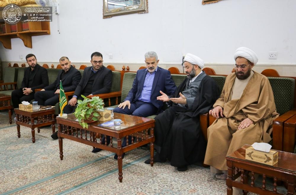 وفد مؤسسة الإمام الحسين (عليه السلام ) الدولية يبحث مع الأمين العام للعتبة العلوية المقدسة سبل التعاون المشترك