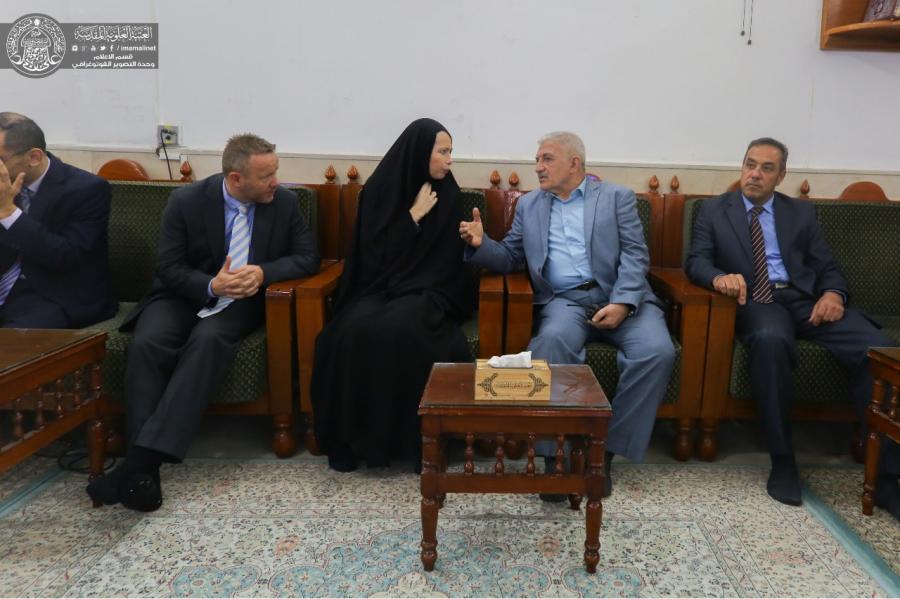 On her First Visit to the Holy Shrine of Imam Ali (PBUH), the Norwegian Ambassador to Iraq said: I am Studying the Character of Imam Ali (PBUH) to Learn about Islam and Muslims
