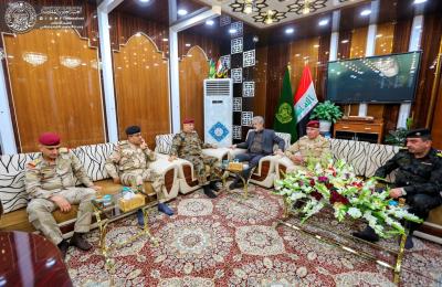 الأمين العام للعتبة العلوية يستقبل قائد عمليات بغداد ومدير شرطة النجف الأشرف