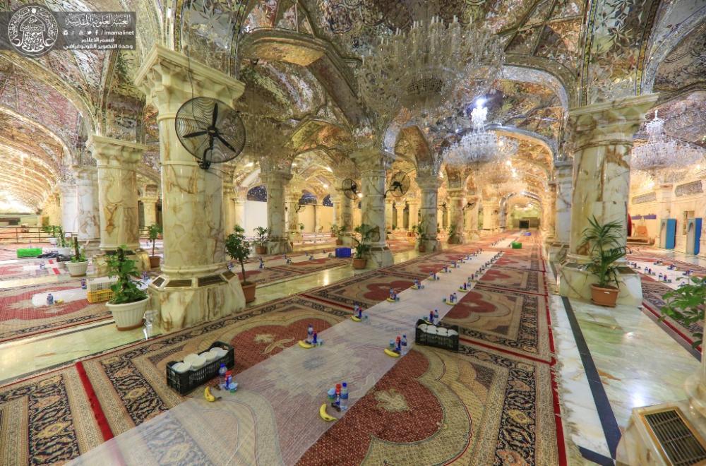 العتبة العلوية تقيم مأدبة إفطار (أمير المؤمنين ) لأكثر من 10 آلاف زائر