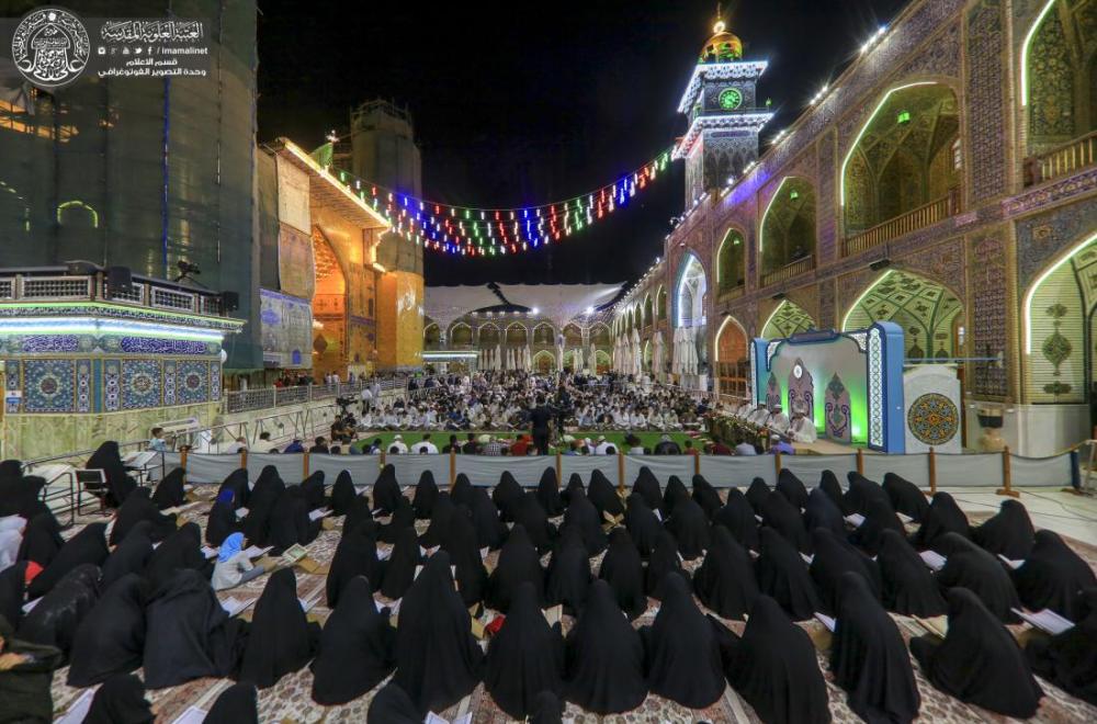 بالصور..الأجواء العبادية  في ليالي شهر رمضان المبارك من جوار مرقد أمير المؤمنين (عليه السلام)