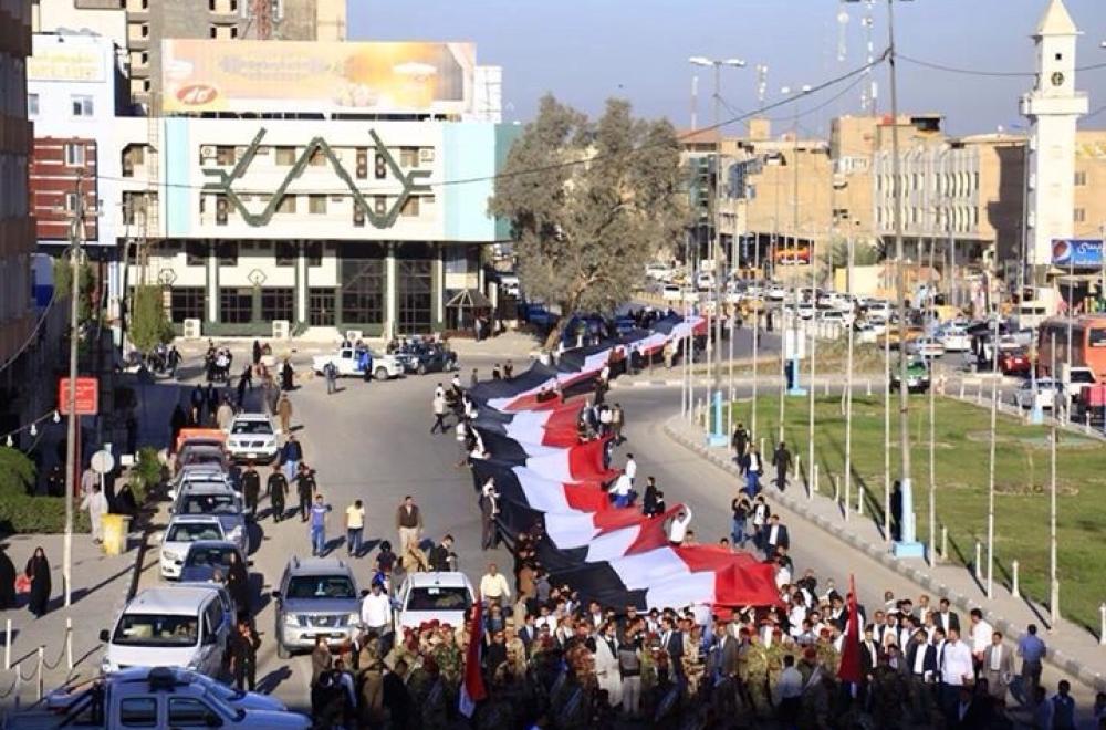   متطوعو فرقة الامام علي القتالية يشاركون في مسيرة طلابية تضامنية لنصرة الحشد الشعبي
