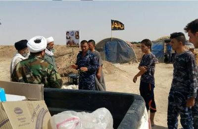 مبلغو لجنة الارشاد في العتبة العلوية يزورون القطعات العسكرية المرابطة في تخوم مدينة تلعفر 