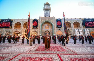 منتسبو العتبة العلوية يحيون ذكرى وفاة السيدة أم البنين(عليها السلام) خلال الزيارة الصباحية بأجواء من الحزن والعزاء 