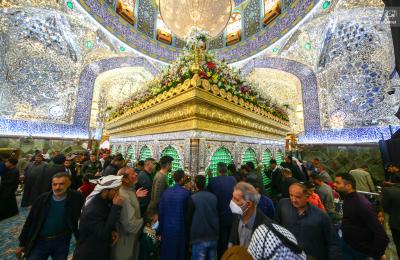 شاهد الضريح المطهر للمولى أمير المؤمنين في يوم مولد النور السيدة فاطمة الزهراء ( عليهما السلام )