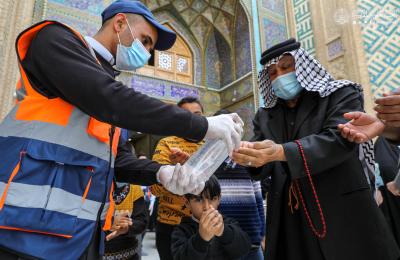 قسم السلامة المهنية في العتبة المقدسة ينفذ إجراءات وقائية واسعة لخدمة زائري مرقد أمير المؤمنين(عليه السلام)