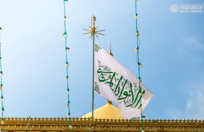 تزيين أرجاء مرقد أمير المؤمنين (عليه السلام)استعداداً للاحتفال بالأنوار المحمدية في شهر شعبان المبارك