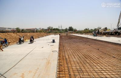 قسم الشؤون الهندسية في العتبة العلوية يباشر بمشروع مسقفات قسم التصنيع الحرفي