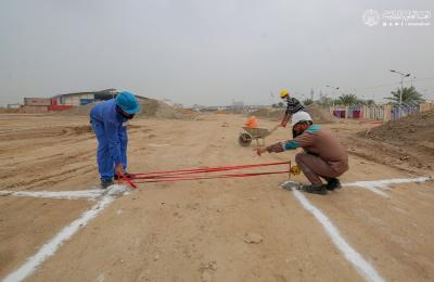 قسم الشؤون الهندسية في العتبة العلوية يستعرض أعمال ومشاريع وحدة المساحة