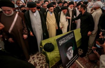 تشييع جثمان العلامة سماحة السيد عبد الأمير الحكيم في رحاب مرقد أمير المؤمنين (ع)