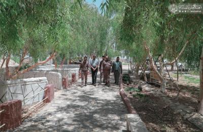 وفد مركز النخيل والتمور في العراق يطلع على مشاريع زراعة النخيل في العتبة العلوية 
