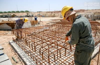 قسم الشؤون الهندسية في العتبة العلوية يباشر بمشروع خباطة القسيم (2)