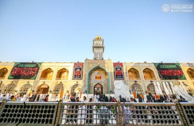 نشر معالم الحزن والسواد في رحاب مرقد أمير المؤمنين في ذكرى شهادة الإمام جعفر الصادق (عليه السلام)