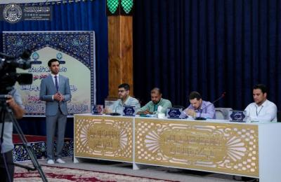 وفد مركز القرآن الكريم في العتبة العلوية يحضر فعاليات المسابقة الوطنية الفرقية