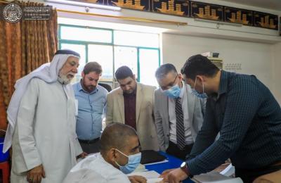رئيس مركز القرآن الكريم في العتبة العلوية يزور الدورة الخاصة بتعليم المكفوفين في محافظة بابل