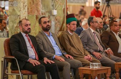 وفد العتبة العلوية يحضر افتتاح مهرجان السفير الثقافي الحادي عشر في مسجد الكوفة المعظم