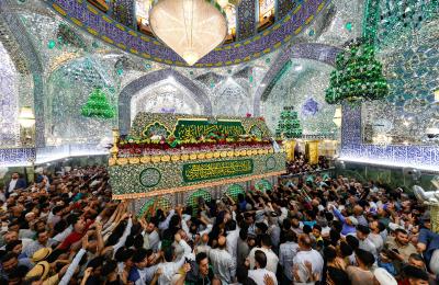 العتبة العلوية المقدسة .. أكثر من (3) ملايين زائرٍ توافدوا إلى حرم أمير المؤمنين (عليه السلام) في عيد الغدير الأغر