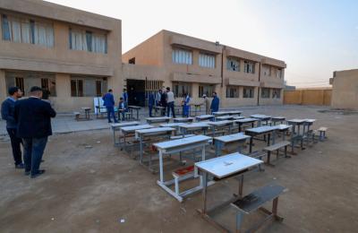 حملة (علي أبونا) تصل إلى محافظة البصرة لصيانة آلاف المقاعد الدراسية في أقضيتها ونواحيها