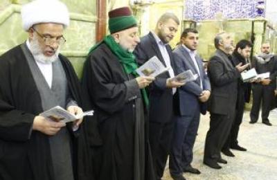 الأمين العام للعتبة الحسينية المقدسة والوفد المرافق له يتشرَّف بزيارة العتبة العلوية المقدسة