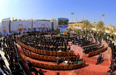 الامانة العامة للعتبة العلوية المقدسة تشارك في افتتاح الحائر الحسيني الشريف 