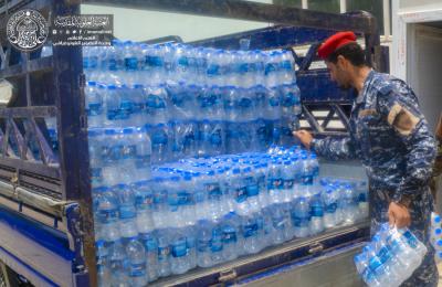 لجنة الارشاد والتعبئة للدفاع عن عراق المقدسات تواصل عملها باستلام وتسليم مواد الدعم اللوجستي لرفد جبهات القتال ضد المجاميع الارهابية