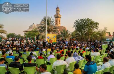 الأمانة العامة للعتبة العلوية المقدسة ترفع راية الهدى في جامع خطوة الإمام علي ( عليه السلام) في محافظة البصرة كجزء من الاحتفاء بأسبوع الولاية الأغر