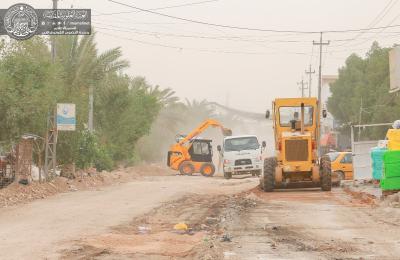 العتبة العلوية المقدسة تبدأ بحملة لتأهيل شوارع مدينة النجف الأشرف بالتعاون مع مديرية بلدية المحافظة