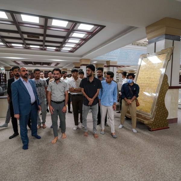 في إطار رعايتها الأبويّة .. العتبة العلوّية تستضيف نخبة من طلبة جامعة المثنّى