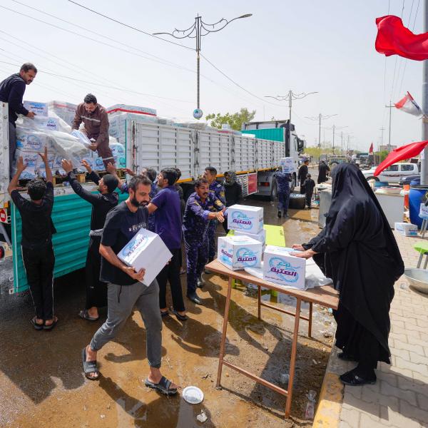 العتبة العلويّة المقدّسة تقدّم دعمها الميداني لمواكب الخدمة في سامراء