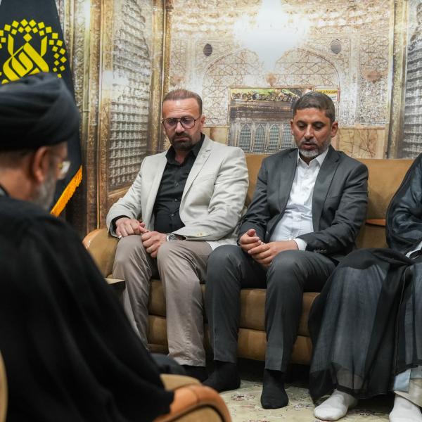 وفد العتبة العلويّة المقدّسة يشارك في مجلس تأبين المرجع الدينيّ الراحل السيّد موسى شبيري الزنجاني في قم المقدّسة