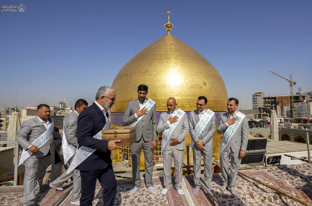 إيذاناً بانطلاق أسبوع الغدير .. العتبة العلوية تقيم مراسم رفع راية الغدير الأغر  