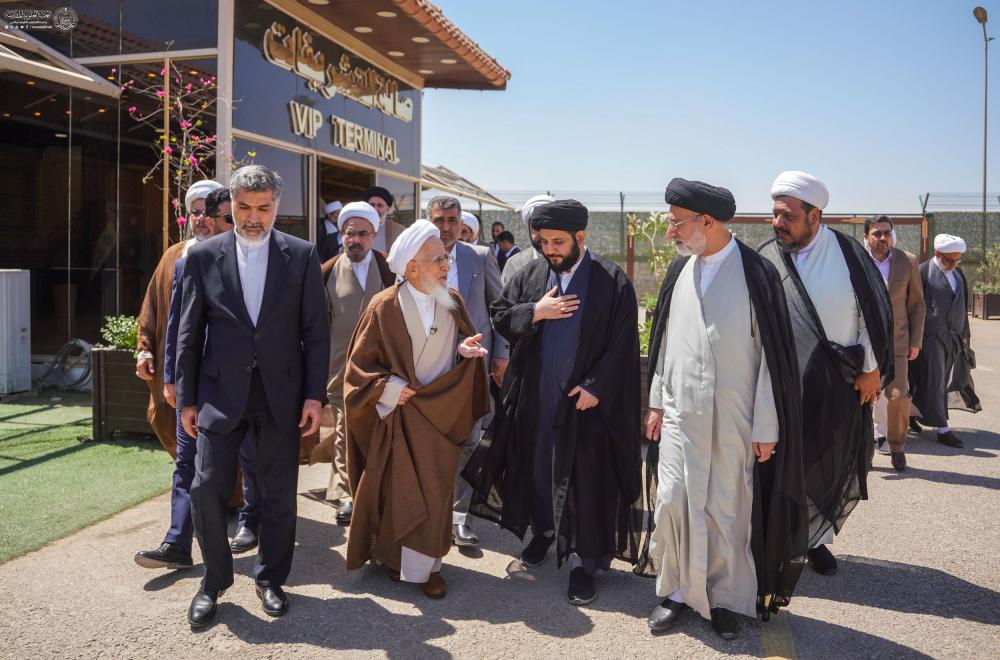 الأمين العام للعتبة العلوية المقدسة يلتقي المرجع الديني سماحة الشيخ جوادي آملي